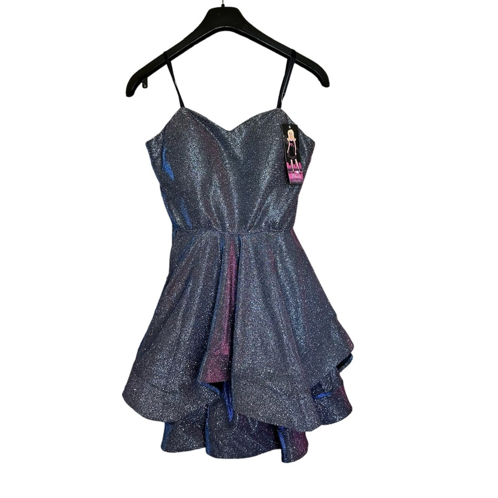NWT Blondie Nites Party Social Glitter Iridescent Mini Prom Homecoming
